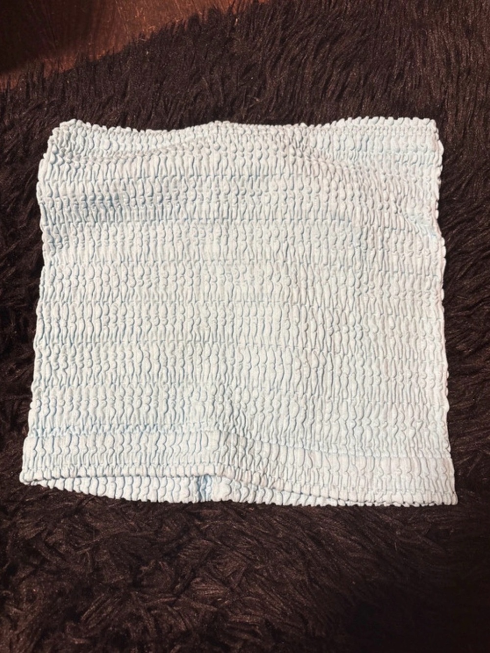 Smocked Tube Top - Light Blue